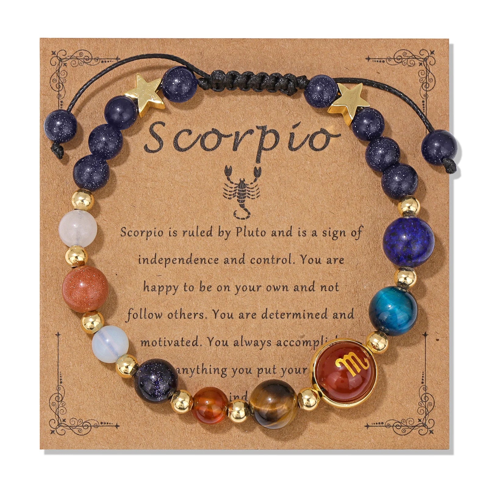Ziahme Zodiac Signs Natural Stone Bracelets