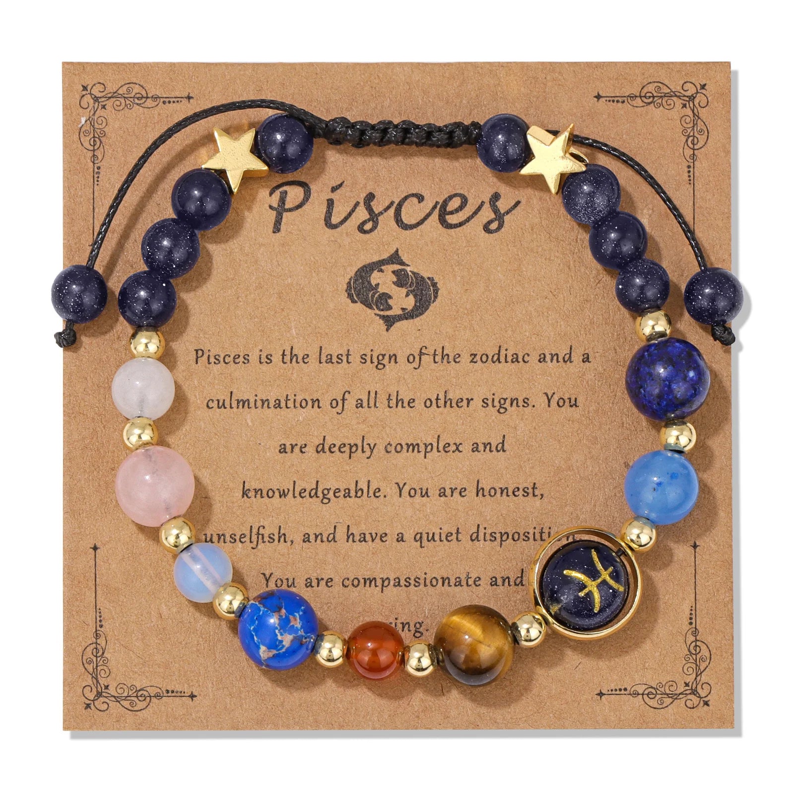 Ziahme Zodiac Signs Natural Stone Bracelets