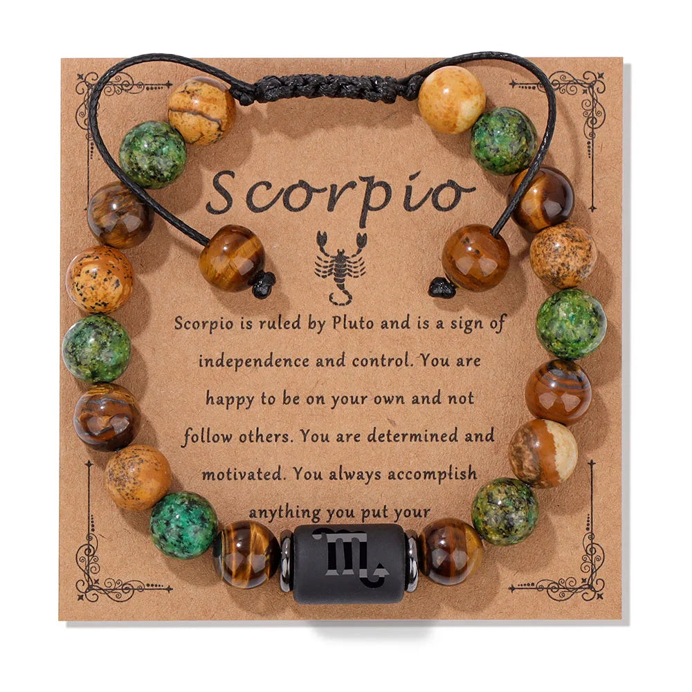 Ziahme Zodiac Signs Natural Stone Bracelets